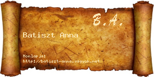 Batiszt Anna névjegykártya